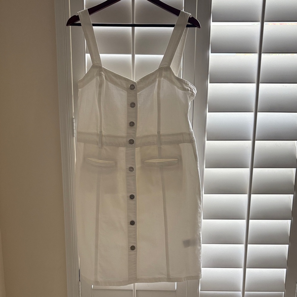GAP White Button-Front Sundress